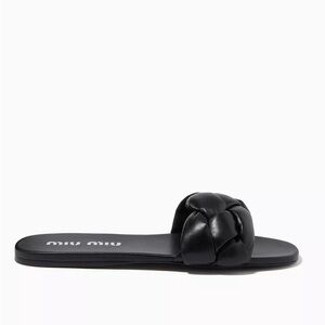 Miu Miu Flat Nappa Leather Sandals